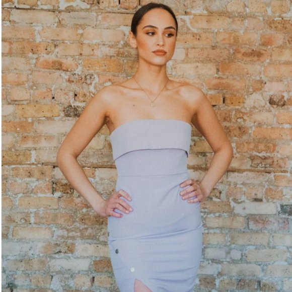 Lavender strapless body-con dress - Picture 5 of 5